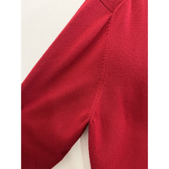 Brooks Brothers Merino Wool Preppy Grandpa Sweater L Academia Quiet Luxury Red - Picture 10 of 13